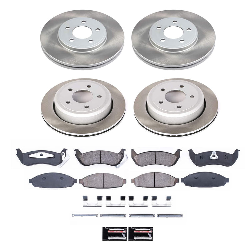Power Stop SC1365 - Front And Rear Z17 Evolution Pad And Semi-Coated Rotor Kit vehicle fitment brake part
