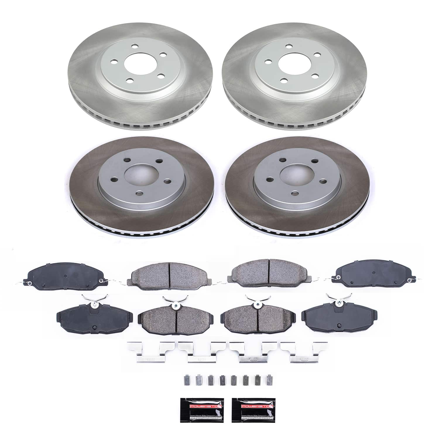 Power Stop SC1381 - Front And Rear Z17 Evolution Pad And Semi-Coated Rotor Kit vehicle fitment brake part