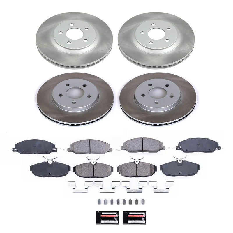 Power Stop SC1381 - Front And Rear Z17 Evolution Pad And Semi-Coated Rotor Kit vehicle fitment brake part