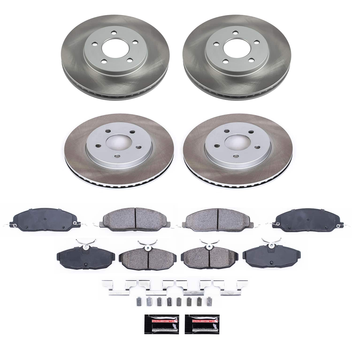 Power Stop SC1383 - Front And Rear Z17 Evolution Pad And Semi-Coated Rotor Kit vehicle fitment brake part