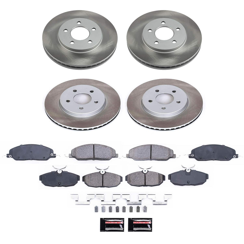 Power Stop SC1383 - Front And Rear Z17 Evolution Pad And Semi-Coated Rotor Kit vehicle fitment brake part
