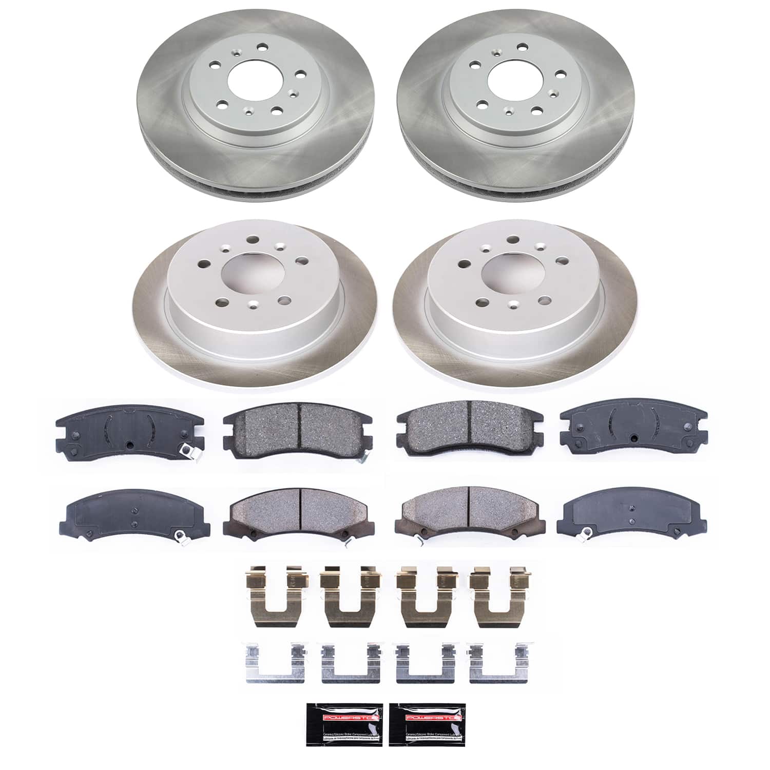 Power Stop SC1438 - Front And Rear Z17 Evolution Pad And Semi-Coated Rotor Kit vehicle fitment brake part