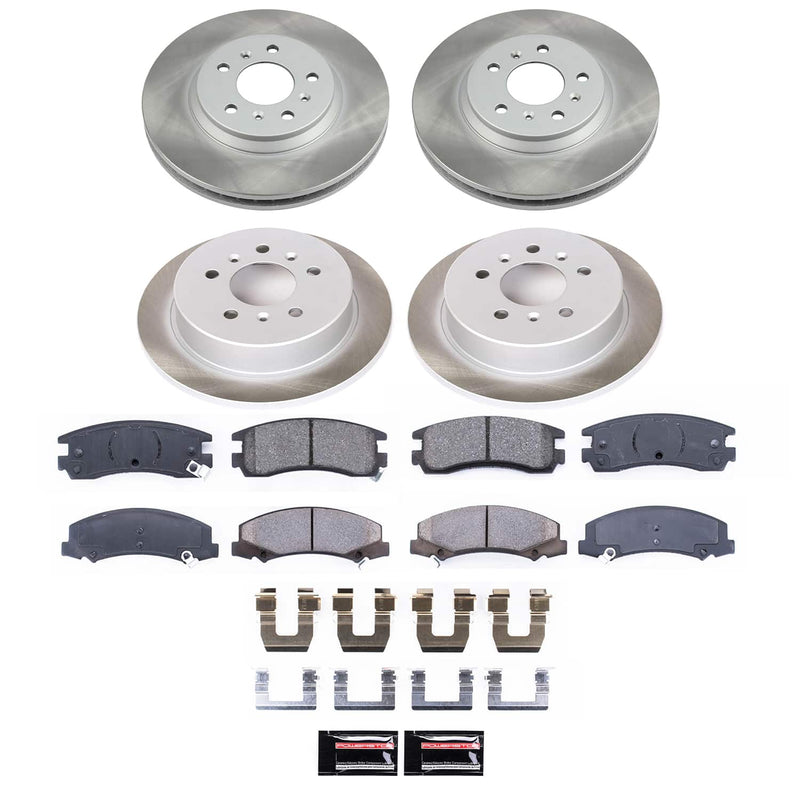 Power Stop SC1438 - Front And Rear Z17 Evolution Pad And Semi-Coated Rotor Kit vehicle fitment brake part