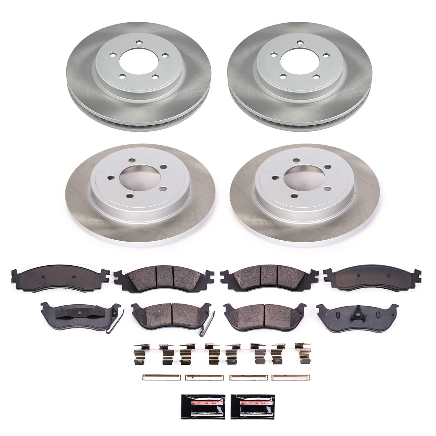 Power Stop SC1443 - Front And Rear Z17 Evolution Pad And Semi-Coated Rotor Kit vehicle fitment brake part