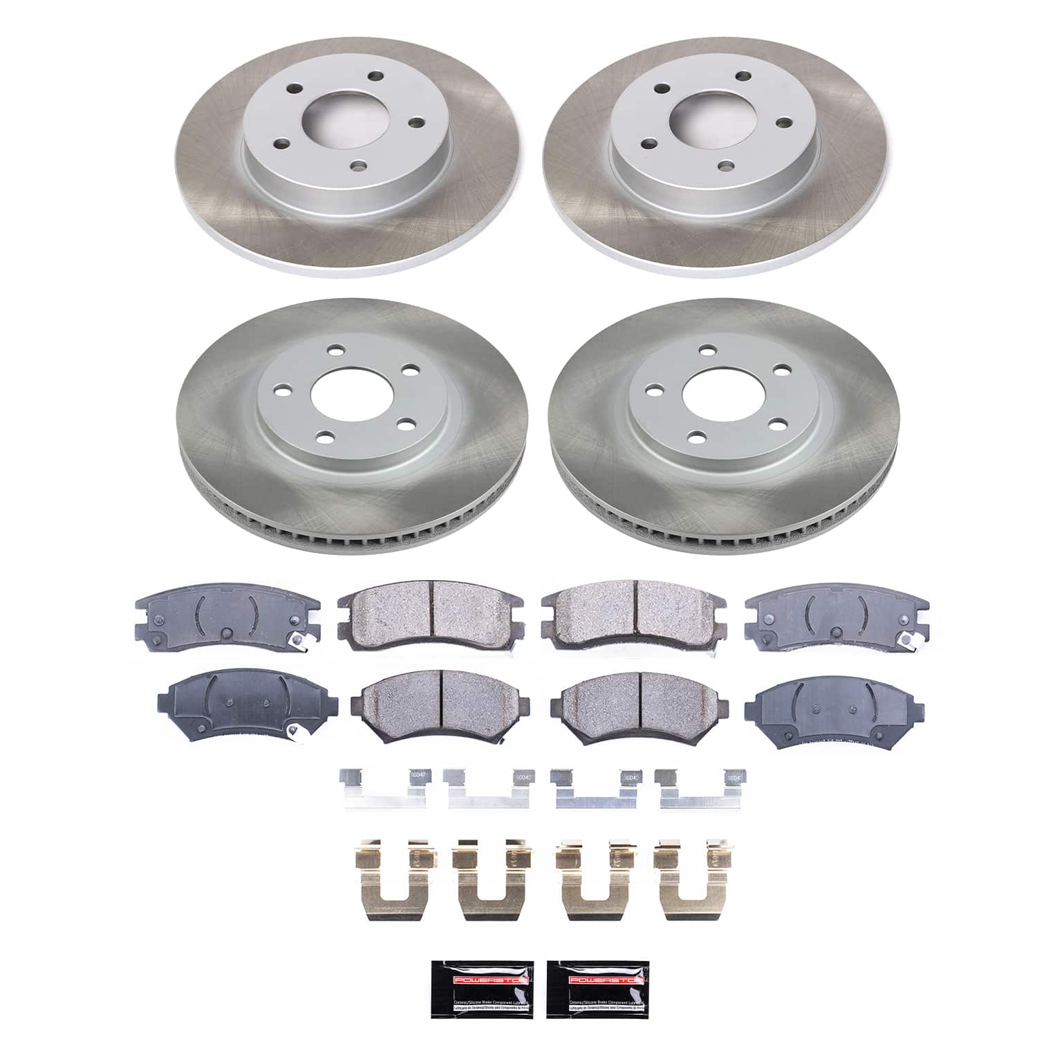 Power Stop SC1543 - Front And Rear Z17 Evolution Pad And Semi-Coated Rotor Kit vehicle fitment brake part