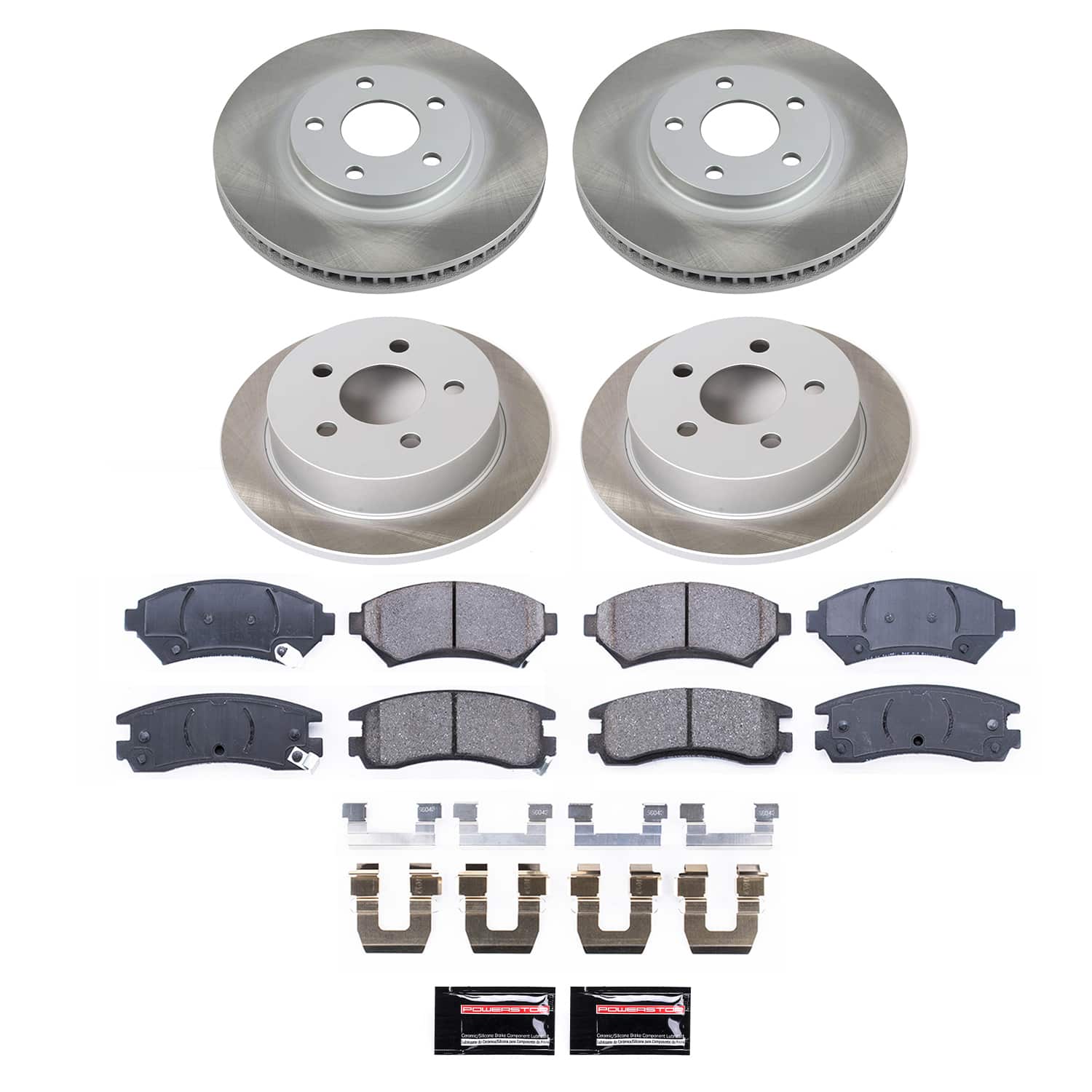 Power Stop SC1544 - Front And Rear Z17 Evolution Pad And Semi-Coated Rotor Kit vehicle fitment brake part