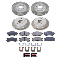 Power Stop SC1544 - Front And Rear Z17 Evolution Pad And Semi-Coated Rotor Kit vehicle fitment brake part