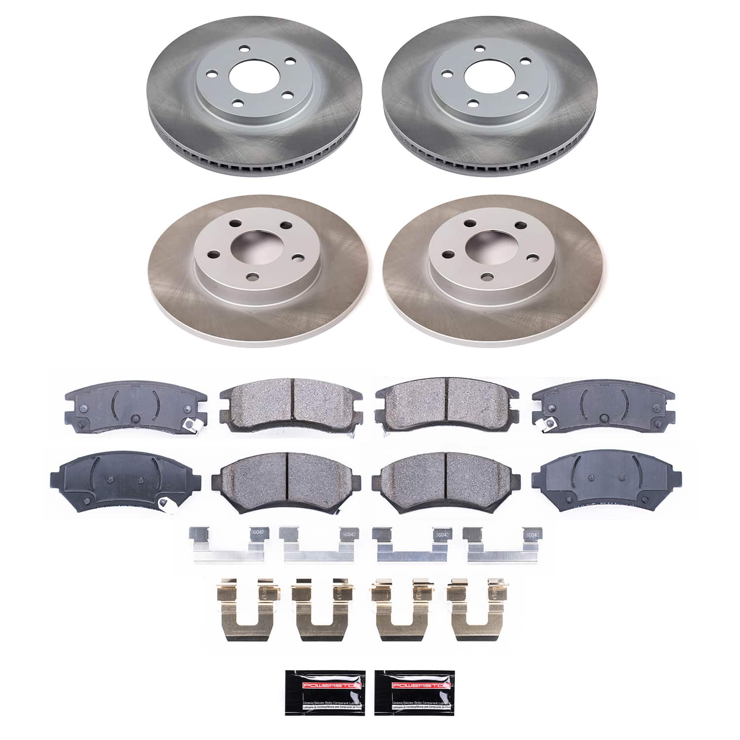Power Stop SC1545 - Front And Rear Z17 Evolution Pad And Semi-Coated Rotor Kit vehicle fitment brake part