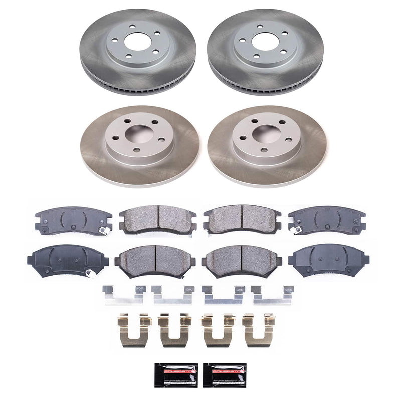 Power Stop SC1545 - Front And Rear Z17 Evolution Pad And Semi-Coated Rotor Kit vehicle fitment brake part