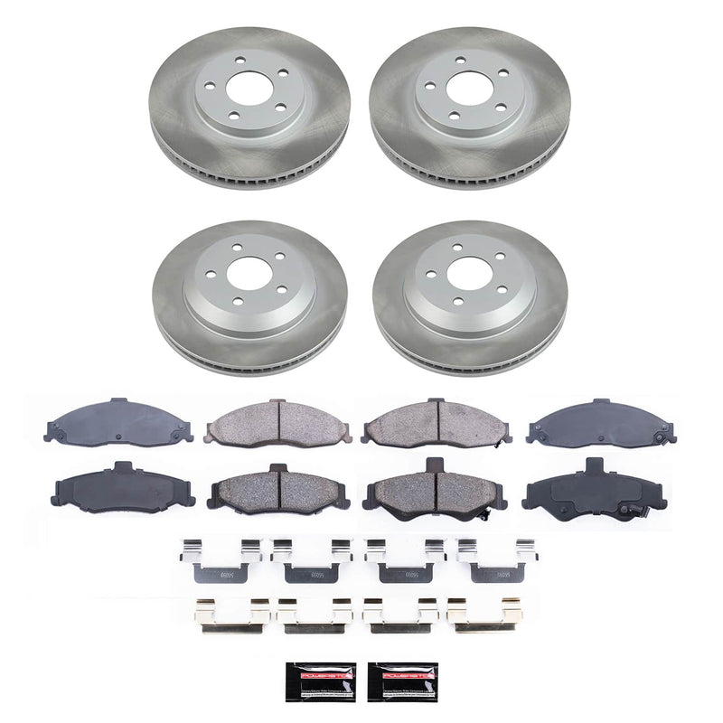 Power Stop SC1548 - Front And Rear Z17 Evolution Pad And Semi-Coated Rotor Kit vehicle fitment brake part