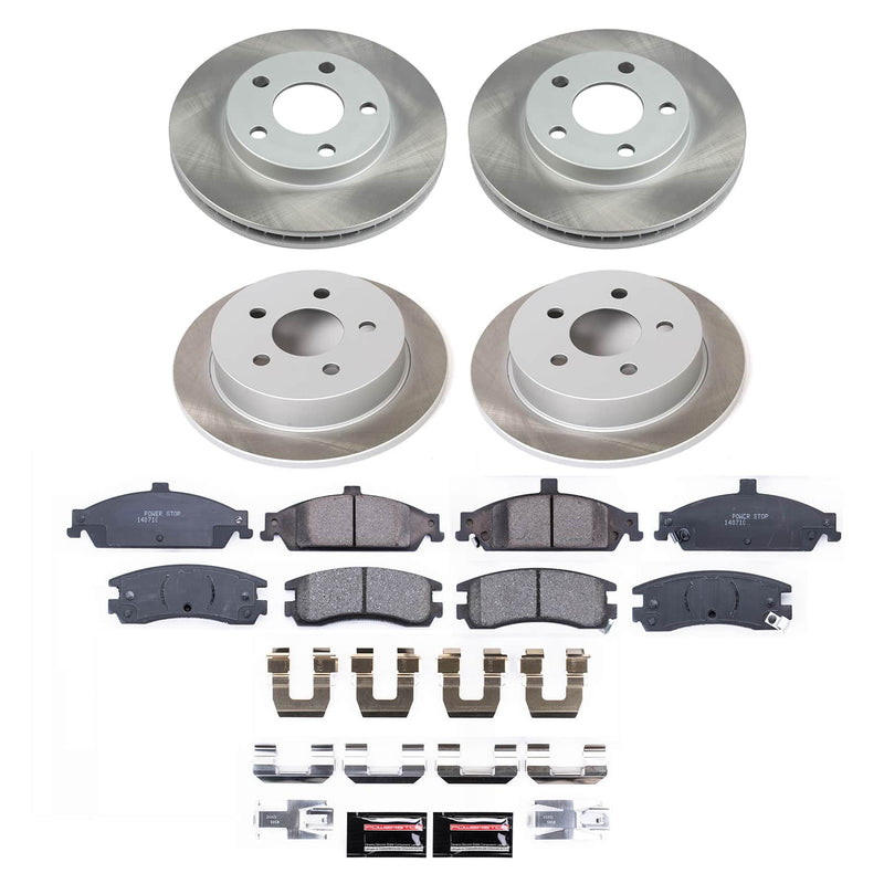 Power Stop SC1552 - Front And Rear Z17 Evolution Pad And Semi-Coated Rotor Kit vehicle fitment brake part