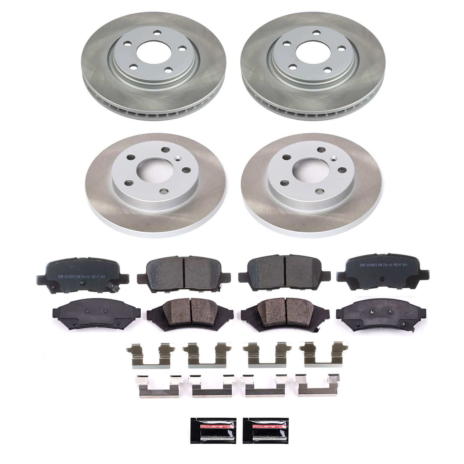 Power Stop SC1587 - Front And Rear Z17 Evolution Pad And Semi-Coated Rotor Kit vehicle fitment brake part