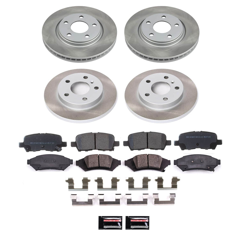 Power Stop SC1587 - Front And Rear Z17 Evolution Pad And Semi-Coated Rotor Kit vehicle fitment brake part
