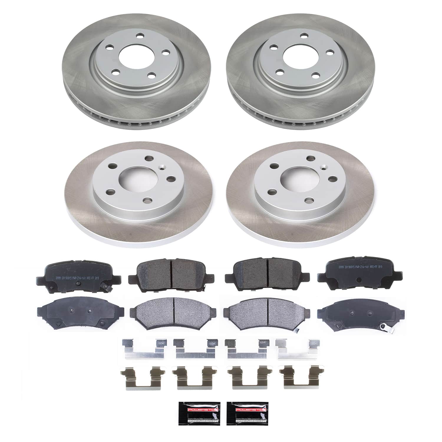 Power Stop SC1589 - Front And Rear Z17 Evolution Pad And Semi-Coated Rotor Kit vehicle fitment brake part