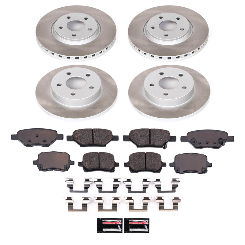 Power Stop SC1612 - Front And Rear Z17 Evolution Pad And Semi-Coated Rotor Kit vehicle fitment brake part