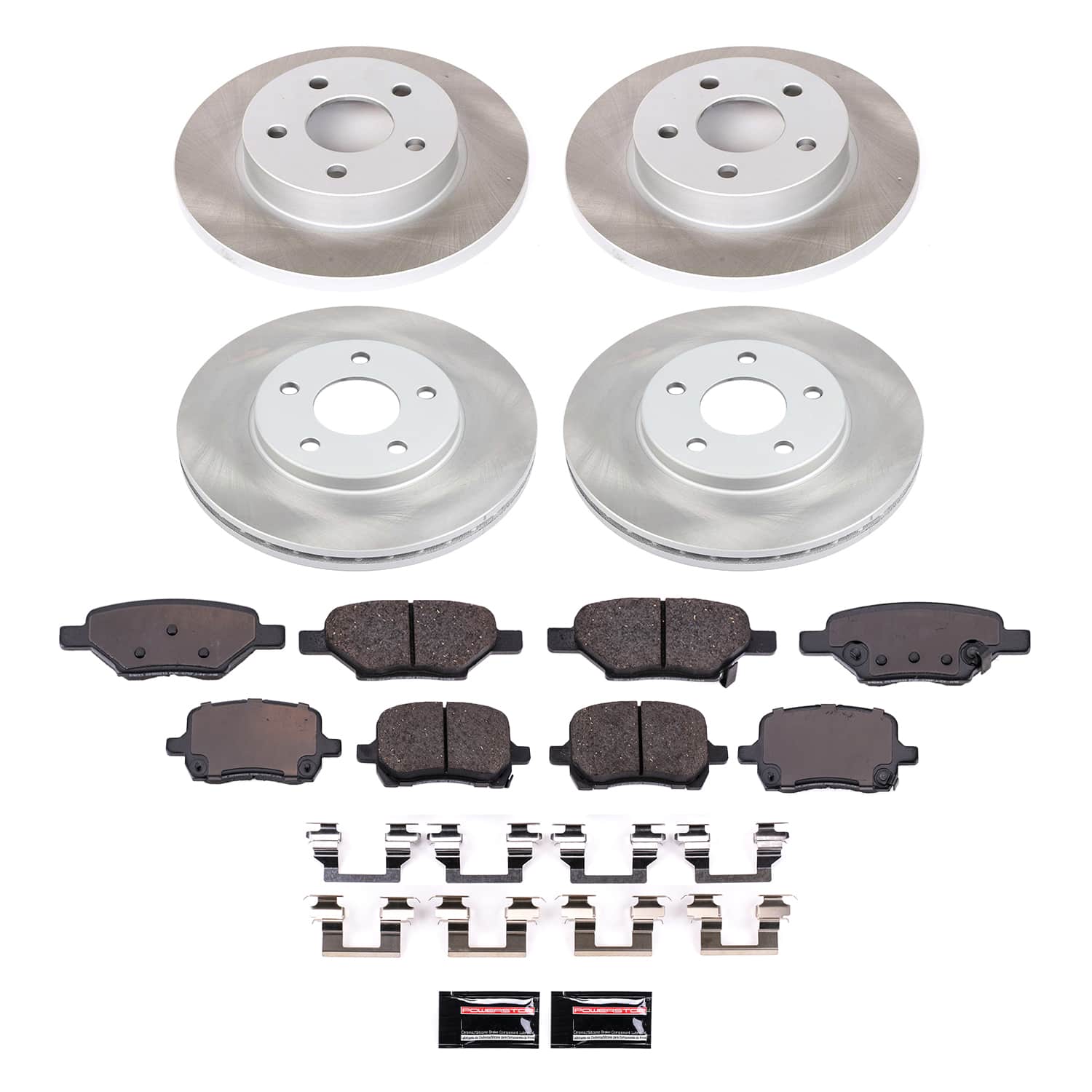 Power Stop SC1618 - Front And Rear Z17 Evolution Pad And Semi-Coated Rotor Kit vehicle fitment brake part