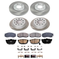 Power Stop SC164 - Front And Rear Z17 Evolution Pad And Semi-Coated Rotor Kit vehicle fitment brake part