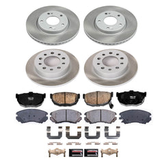 Power Stop SC166 - Front And Rear Z17 Evolution Pad And Semi-Coated Rotor Kit vehicle fitment brake part