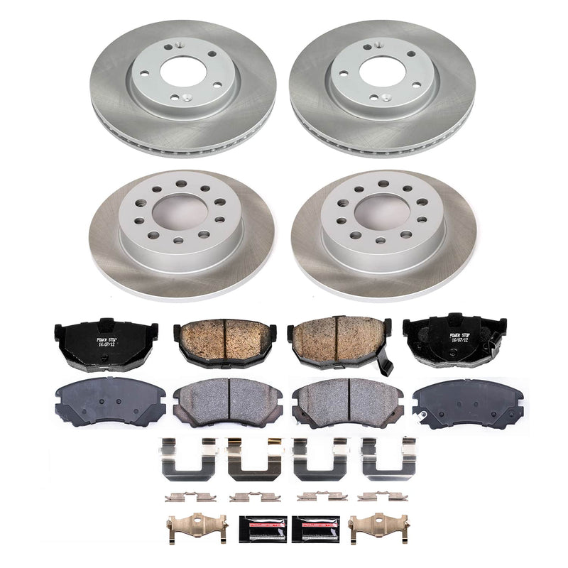 Power Stop SC166 - Front And Rear Z17 Evolution Pad And Semi-Coated Rotor Kit vehicle fitment brake part