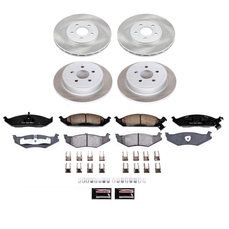 Power Stop SC1680 - Front And Rear Z17 Evolution Pad And Semi-Coated Rotor Kit vehicle fitment brake part