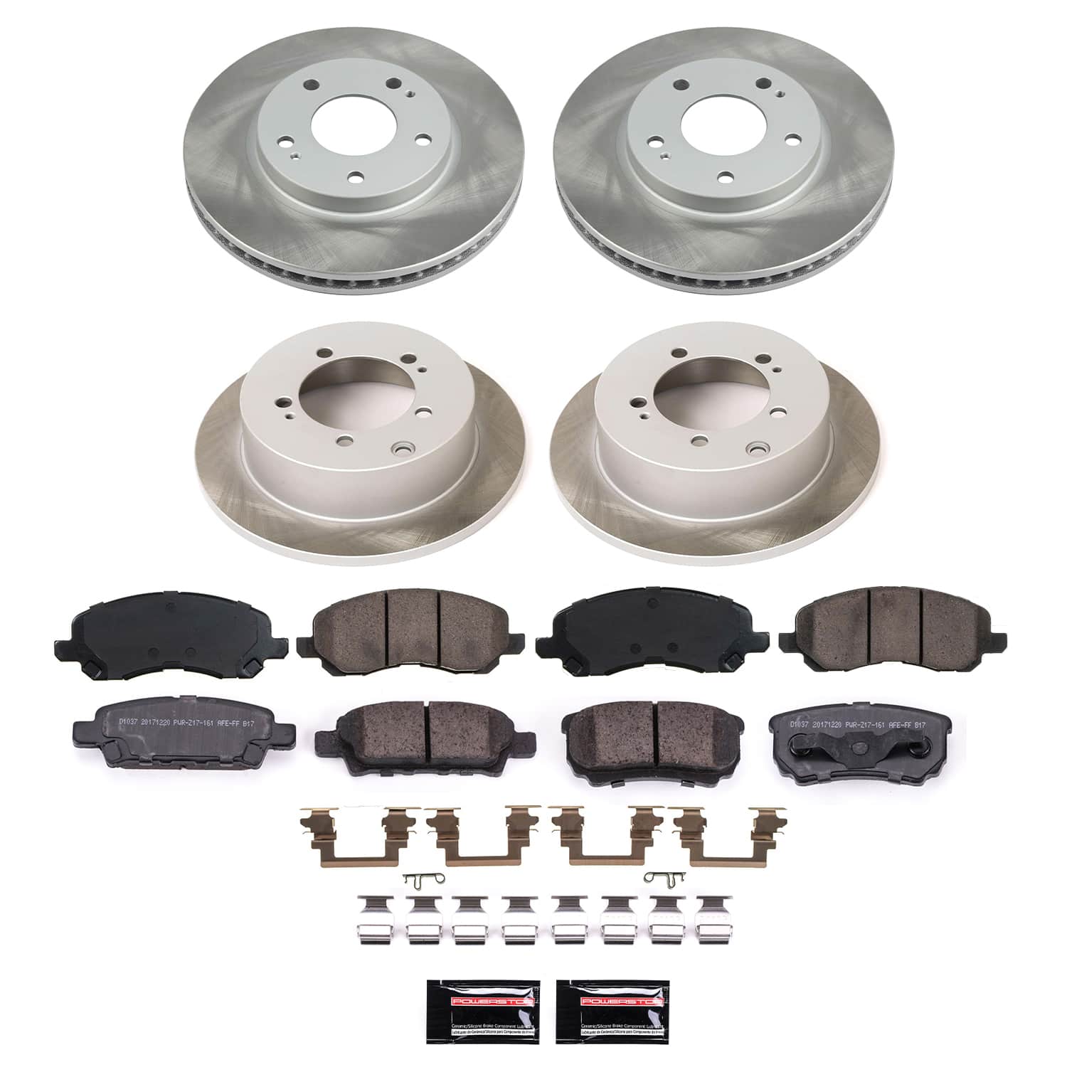 Power Stop SC1682 - Front And Rear Z17 Evolution Pad And Semi-Coated Rotor Kit vehicle fitment brake part