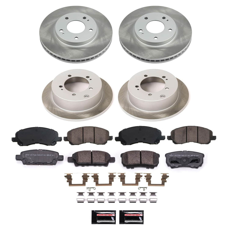 Power Stop SC1682 - Front And Rear Z17 Evolution Pad And Semi-Coated Rotor Kit vehicle fitment brake part