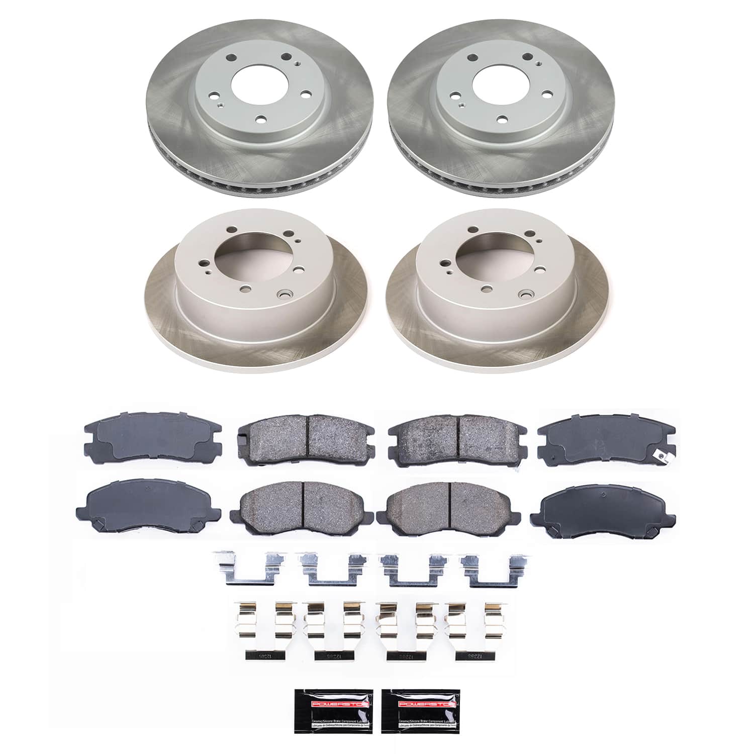 Power Stop SC1683 - Front And Rear Z17 Evolution Pad And Semi-Coated Rotor Kit vehicle fitment brake part