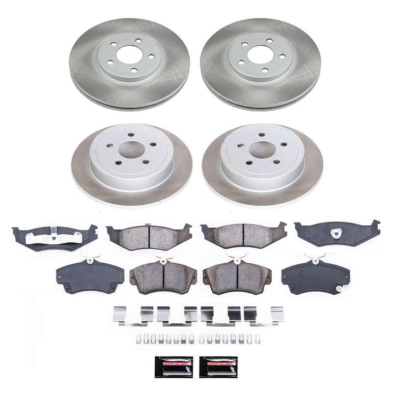 Power Stop SC1705 - Front And Rear Z17 Evolution Pad And Semi-Coated Rotor Kit vehicle fitment brake part