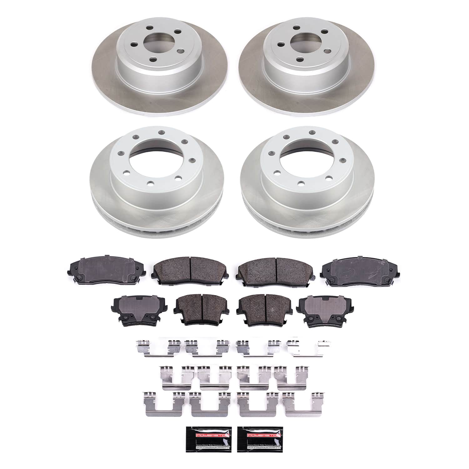 Power Stop SC1715 - Front And Rear Z17 Evolution Pad And Semi-Coated Rotor Kit vehicle fitment brake part