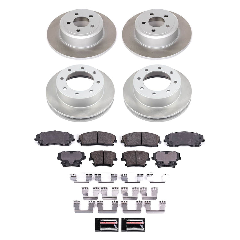 Power Stop SC1715 - Front And Rear Z17 Evolution Pad And Semi-Coated Rotor Kit vehicle fitment brake part