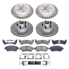 Power Stop SC1855 - Front And Rear Z17 Evolution Pad And Semi-Coated Rotor Kit vehicle fitment brake part