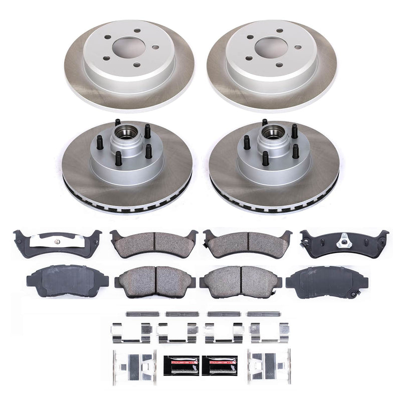 Power Stop SC1855 - Front And Rear Z17 Evolution Pad And Semi-Coated Rotor Kit vehicle fitment brake part