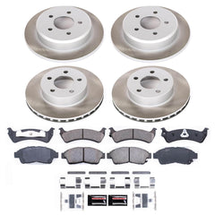 Power Stop SC1861 - Front And Rear Z17 Evolution Pad And Semi-Coated Rotor Kit vehicle fitment brake part