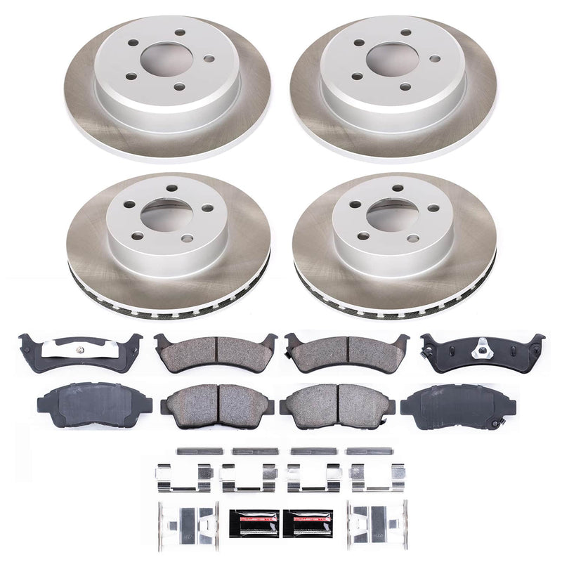 Power Stop SC1861 - Front And Rear Z17 Evolution Pad And Semi-Coated Rotor Kit vehicle fitment brake part