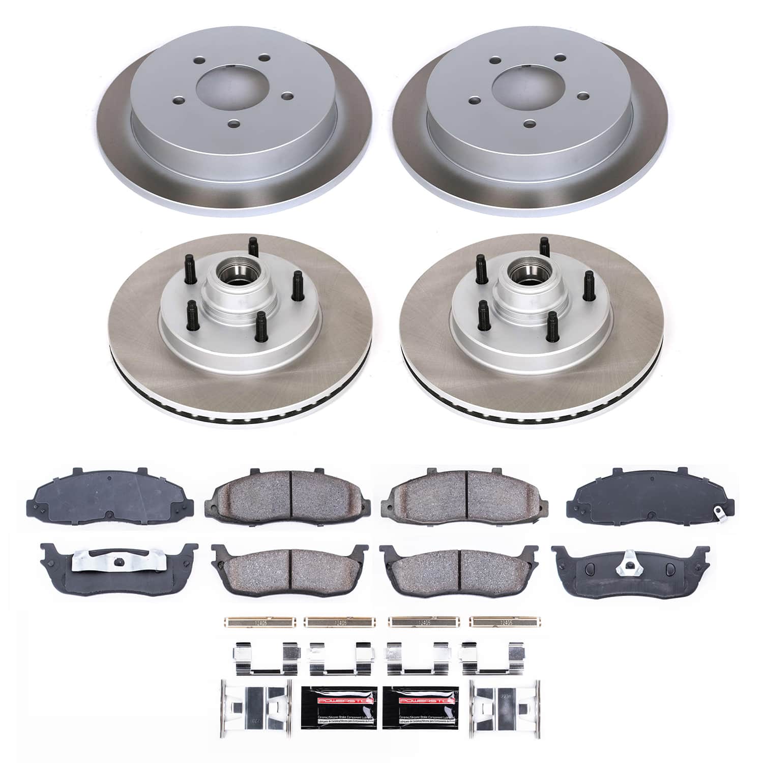 Power Stop SC1864 - Front And Rear Z17 Evolution Pad And Semi-Coated Rotor Kit vehicle fitment brake part