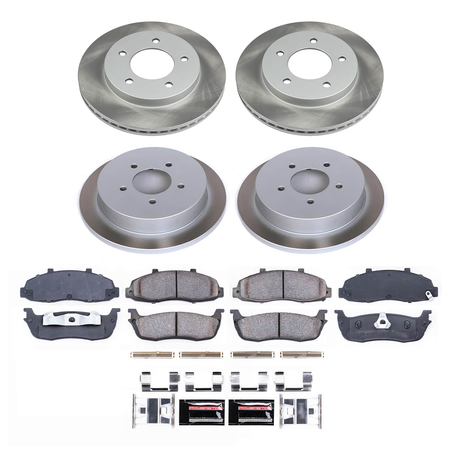 Power Stop SC1867 - Front And Rear Z17 Evolution Pad And Semi-Coated Rotor Kit vehicle fitment brake part