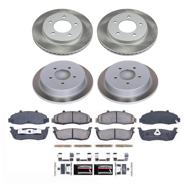 Power Stop SC1867 - Front And Rear Z17 Evolution Pad And Semi-Coated Rotor Kit vehicle fitment brake part