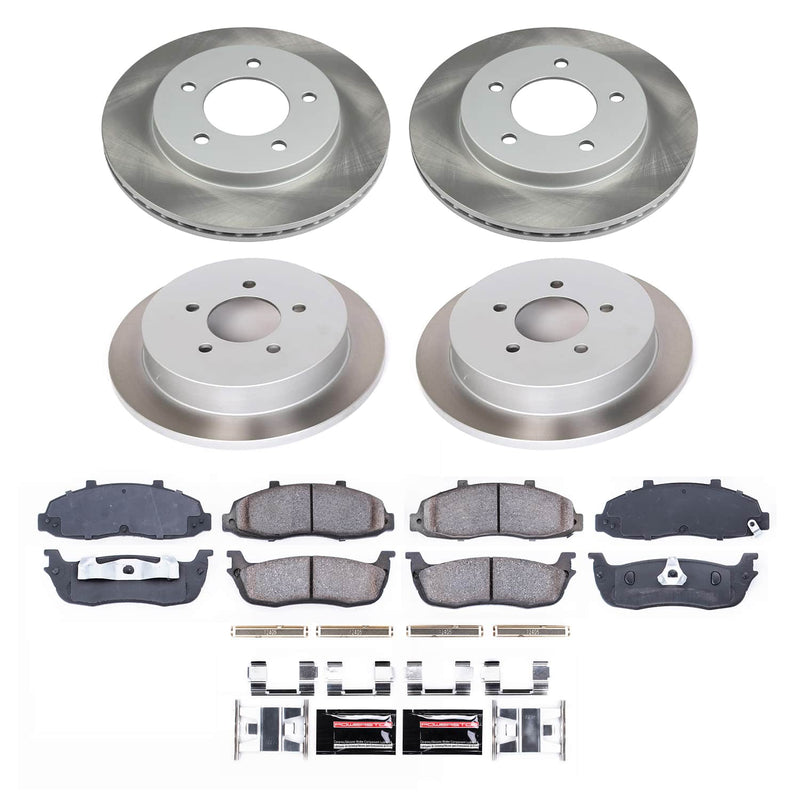 Power Stop SC1868 - Front And Rear Z17 Evolution Pad And Semi-Coated Rotor Kit vehicle fitment brake part