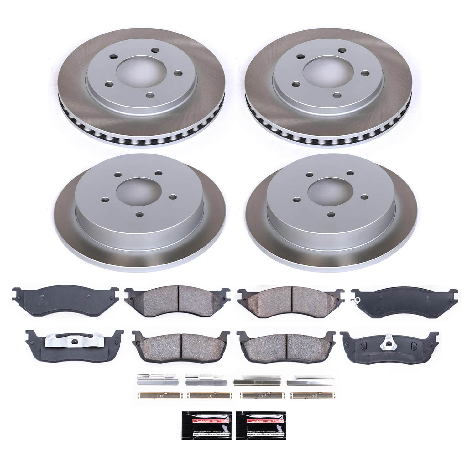 Power Stop SC1870 - Front And Rear Z17 Evolution Pad And Semi-Coated Rotor Kit vehicle fitment brake part