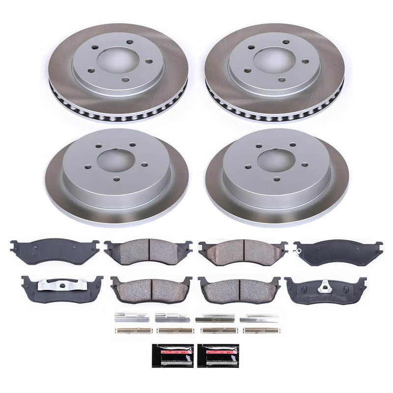 Power Stop SC1870 - Front And Rear Z17 Evolution Pad And Semi-Coated Rotor Kit vehicle fitment brake part