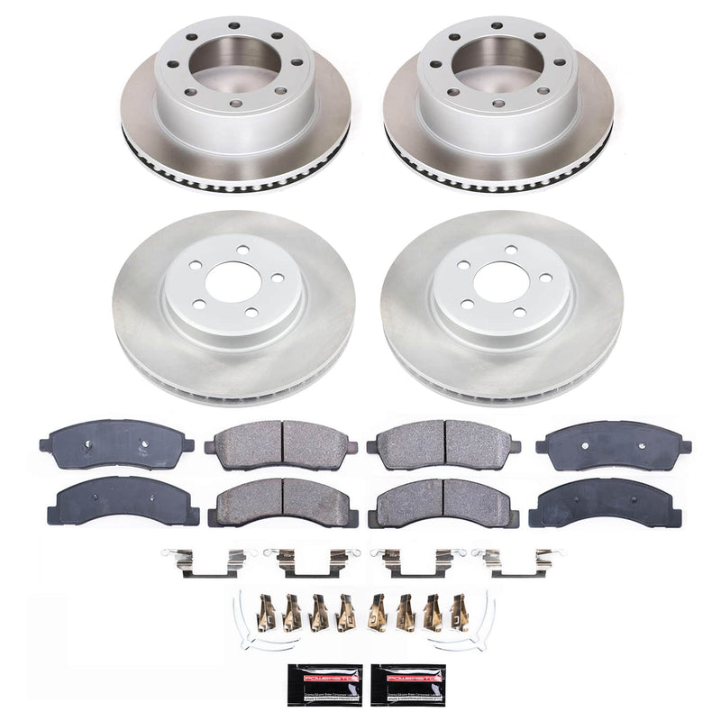 Power Stop SC1906 - Front And Rear Z17 Evolution Pad And Semi-Coated Rotor Kit vehicle fitment brake part