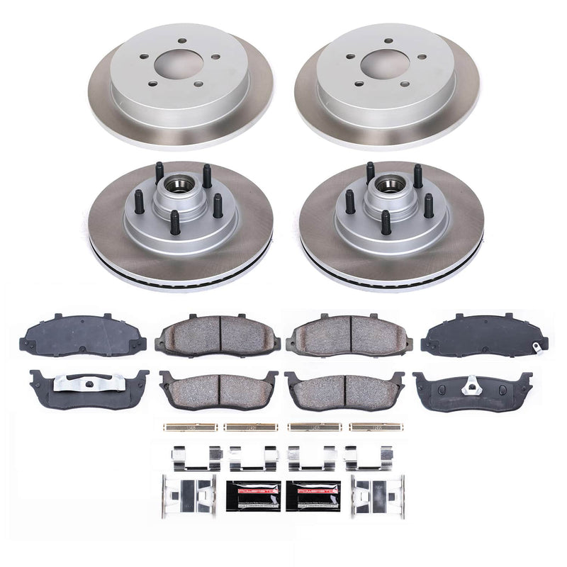 Power Stop SC1915 - Front And Rear Z17 Evolution Pad And Semi-Coated Rotor Kit vehicle fitment brake part