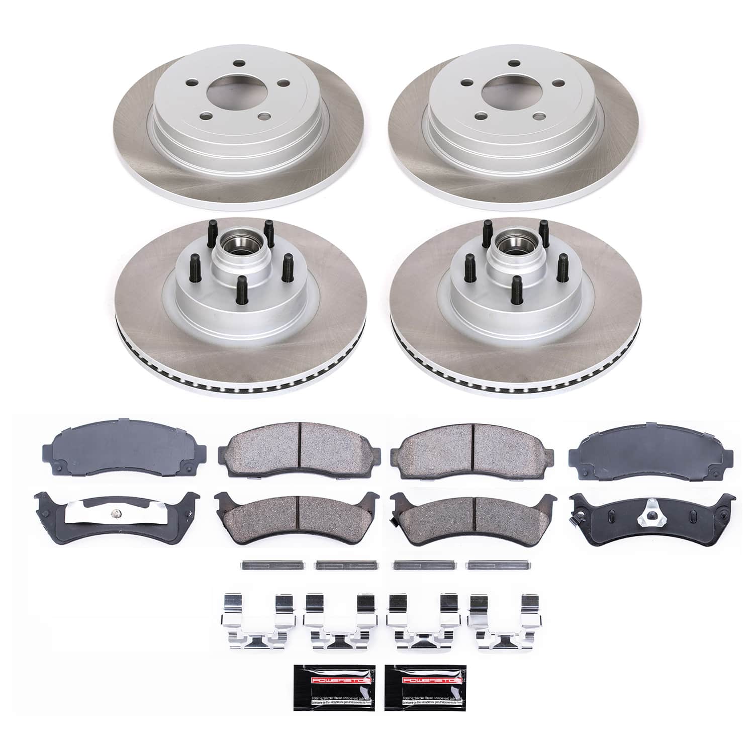 Power Stop SC1921 - Front And Rear Z17 Evolution Pad And Semi-Coated Rotor Kit vehicle fitment brake part
