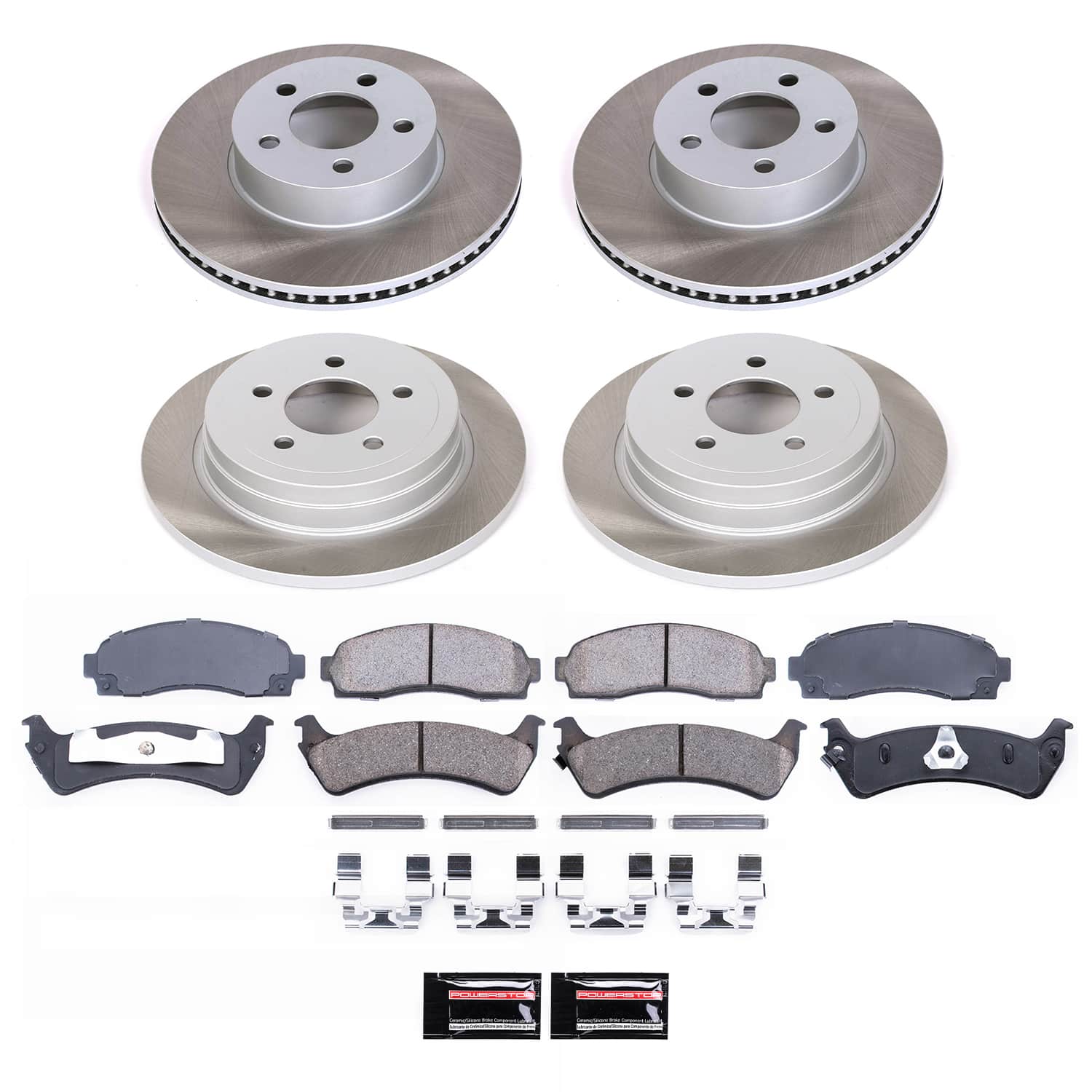 Power Stop SC1924 - Front And Rear Z17 Evolution Pad And Semi-Coated Rotor Kit vehicle fitment brake part