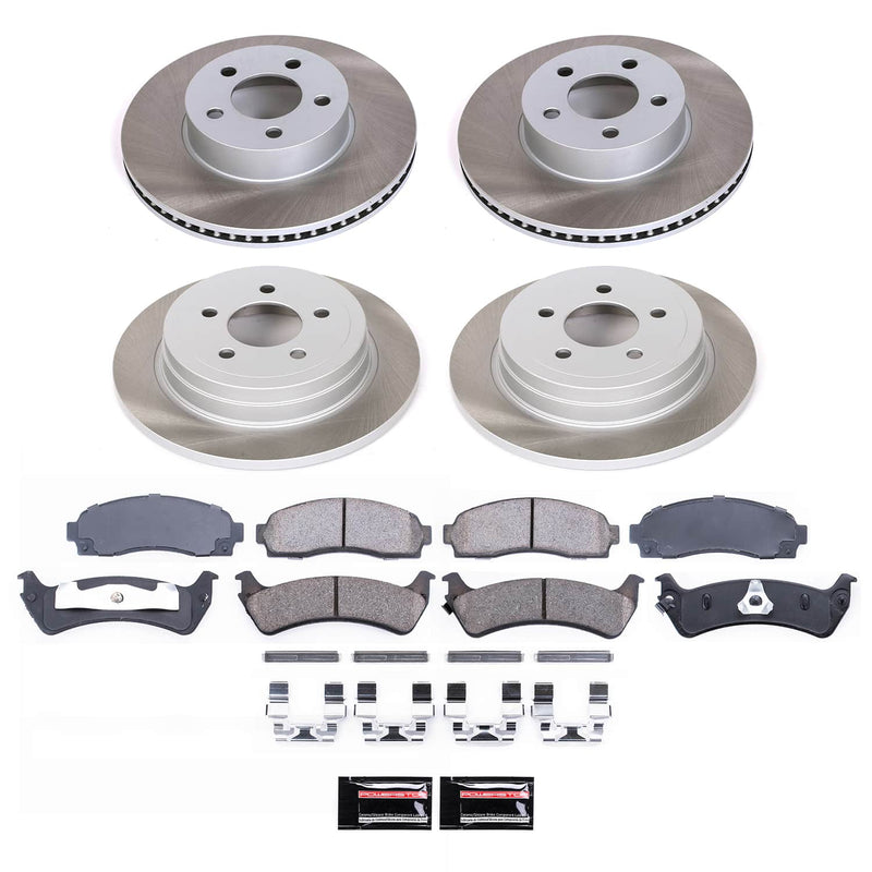 Power Stop SC1924 - Front And Rear Z17 Evolution Pad And Semi-Coated Rotor Kit vehicle fitment brake part