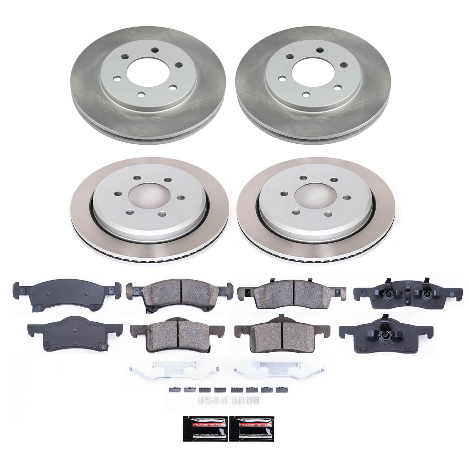 Power Stop SC1934 - Front And Rear Z17 Evolution Pad And Semi-Coated Rotor Kit vehicle fitment brake part