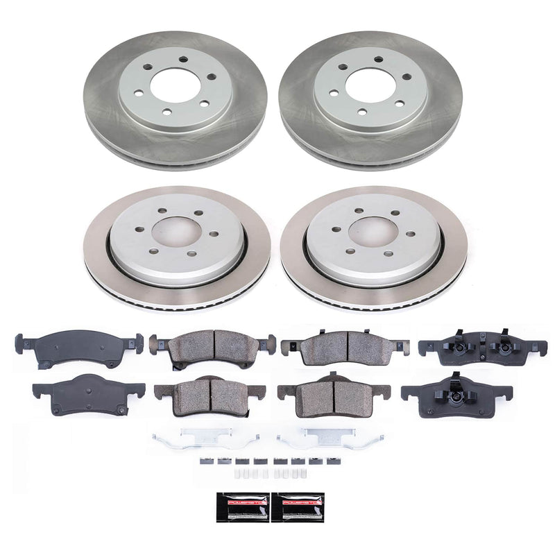 Power Stop SC1934 - Front And Rear Z17 Evolution Pad And Semi-Coated Rotor Kit vehicle fitment brake part