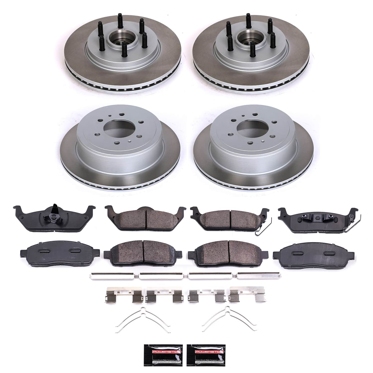 Power Stop SC1940 - Front And Rear Z17 Evolution Pad And Semi-Coated Rotor Kit vehicle fitment brake part