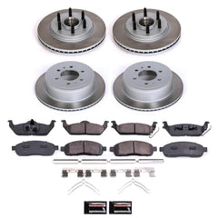Power Stop SC1940 - Front And Rear Z17 Evolution Pad And Semi-Coated Rotor Kit vehicle fitment brake part
