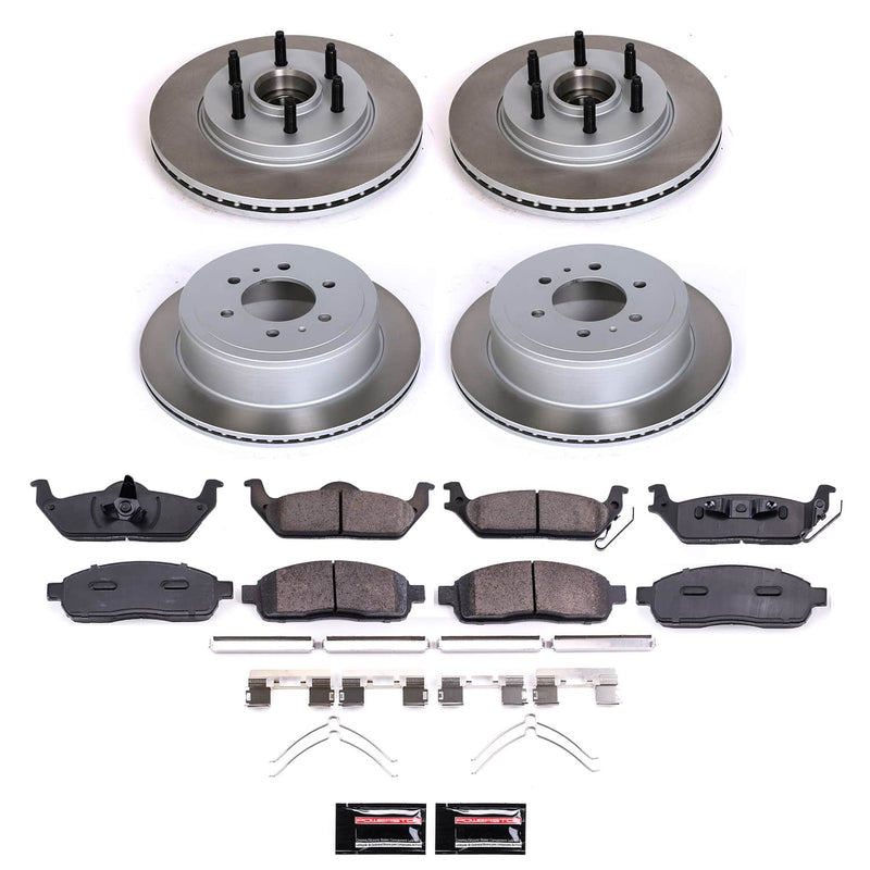 Power Stop SC1940 - Front And Rear Z17 Evolution Pad And Semi-Coated Rotor Kit vehicle fitment brake part